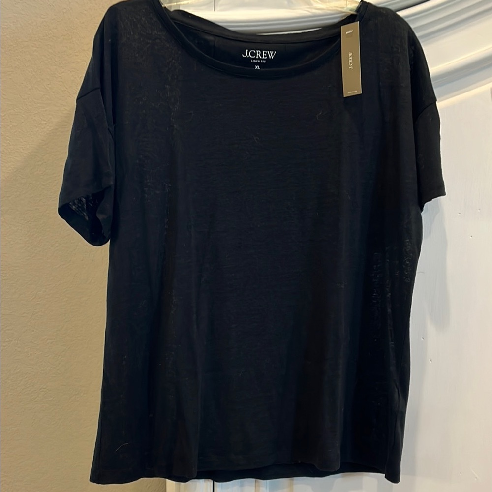 J. Crew Classic Black Short Sleeve Tee